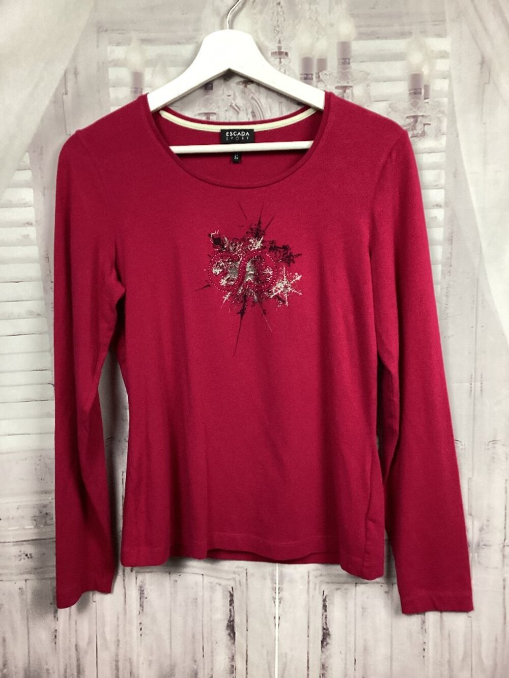 Escada Sport Pink T-Shirt Top Long Sleeve M